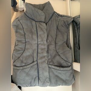Free People Blue Puffer Vest